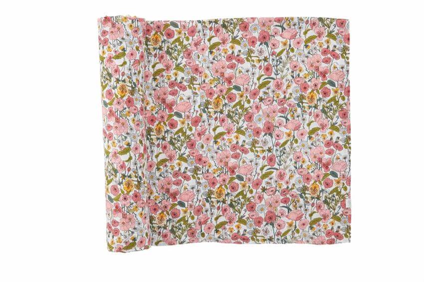 Southern Chic Spatique – Mudpie Fall Floral Muslin Swaddle