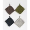 Creative Co-Op 8" Square Cotton Crocheted Pot Holder, 4 Colors - Image 2